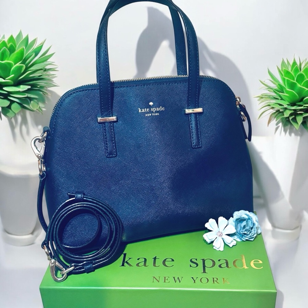Kate spade Cedar Street Maise Leather Top Handle/Crossbody Satchel, Laguna Blue